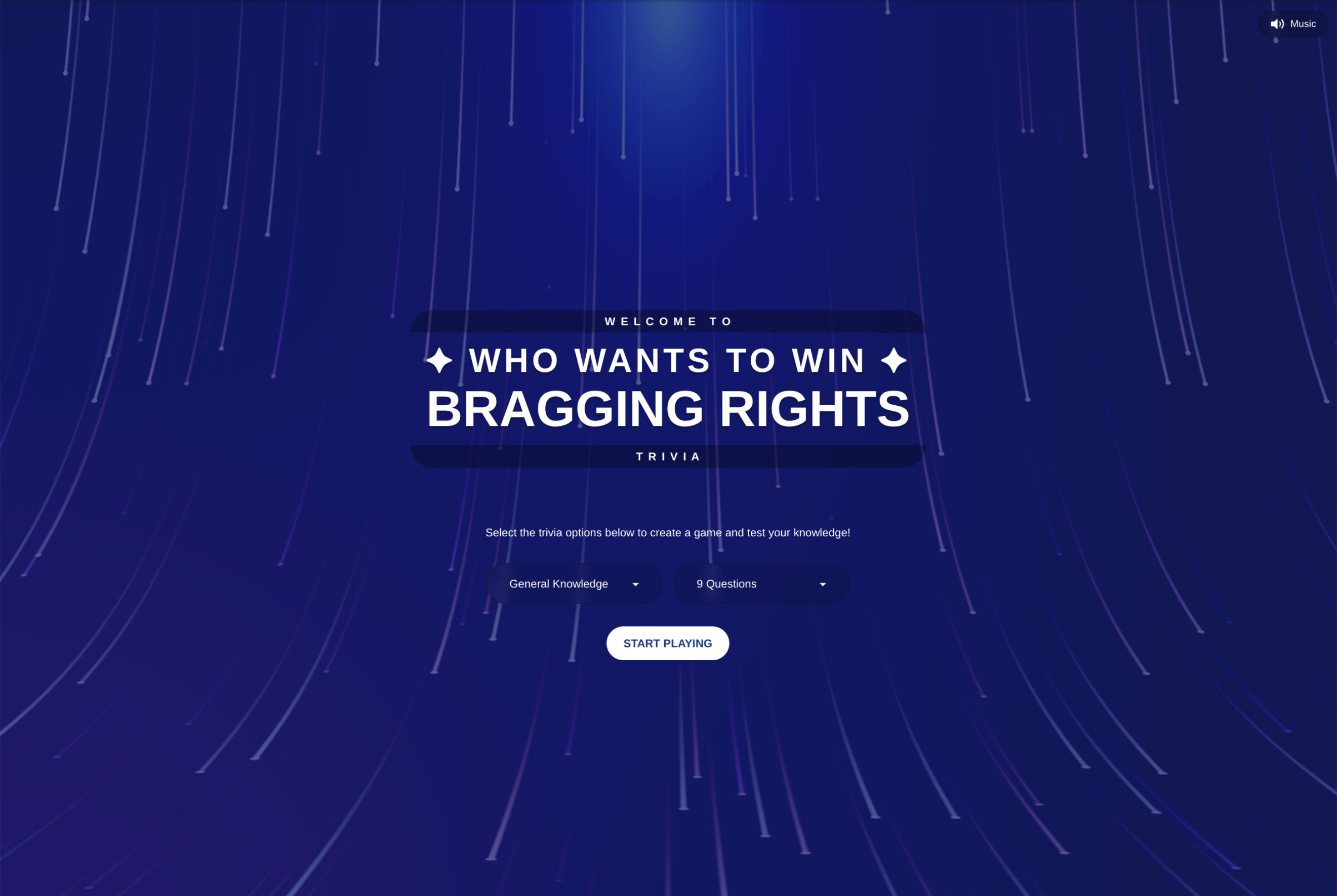 Bragging Rights Trivia project screenshot
